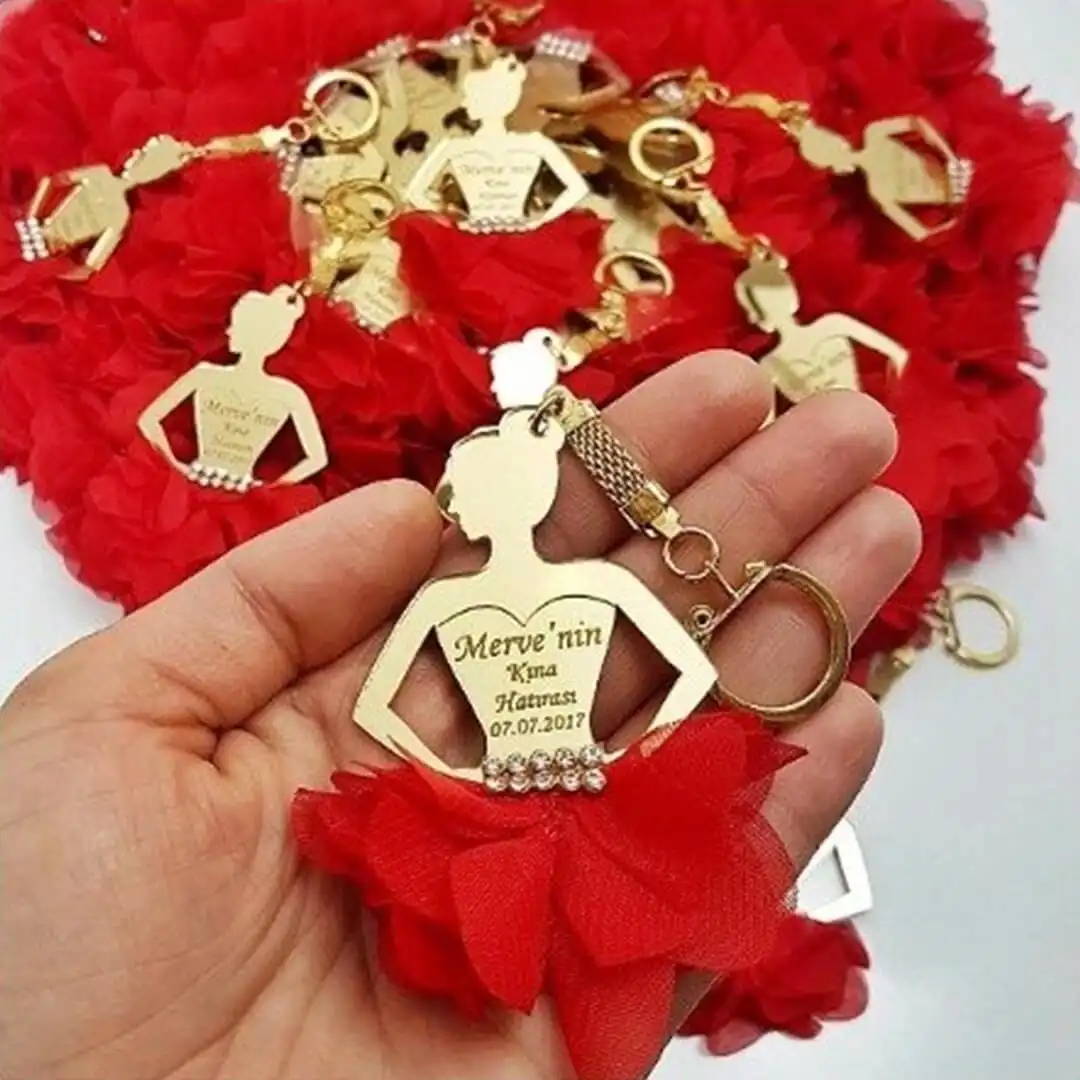 kina hediyesi pleksi ayna ve anahtarlik